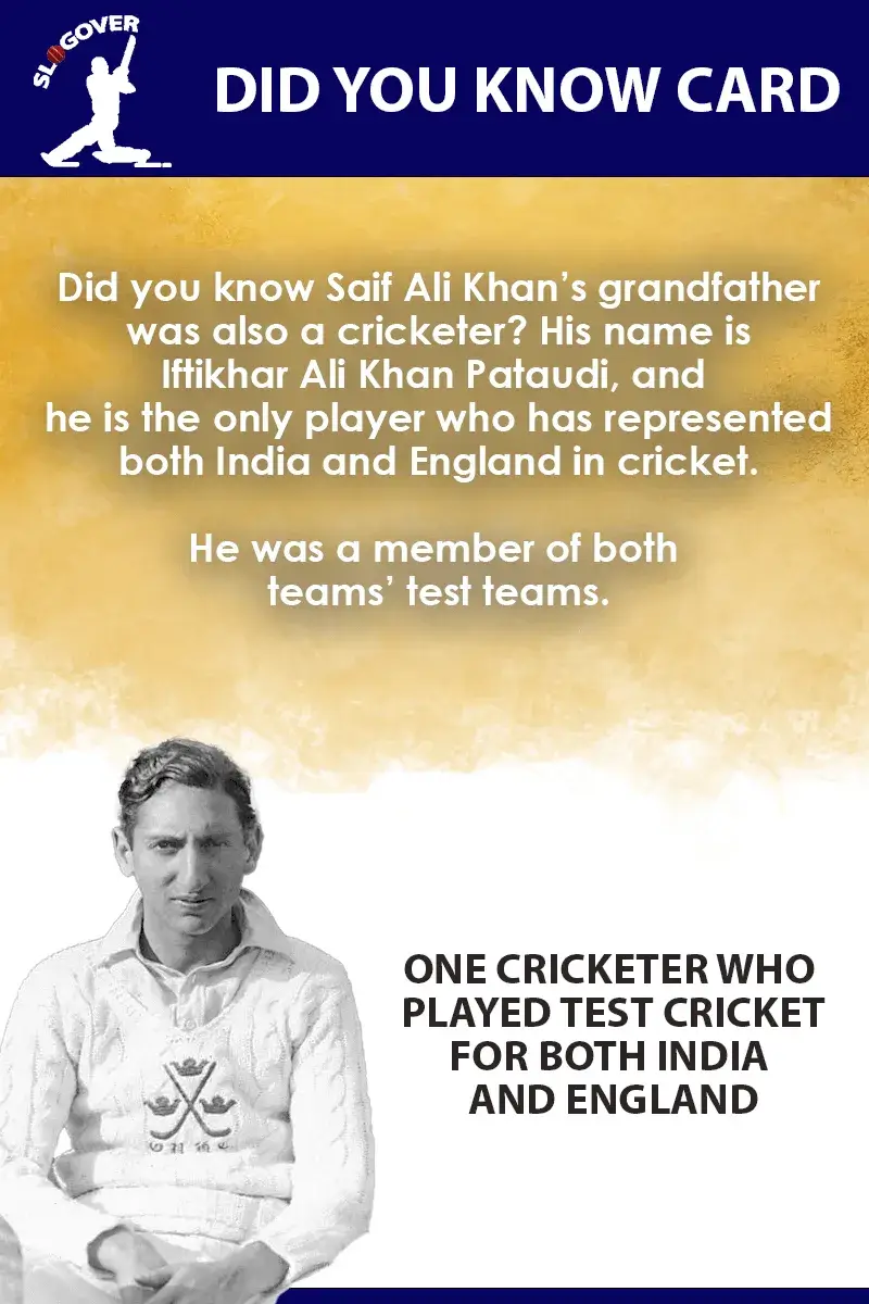Iftikhar Ali Khan Pataudi : Cricketer Who Played Test Cricket For Both India And England
