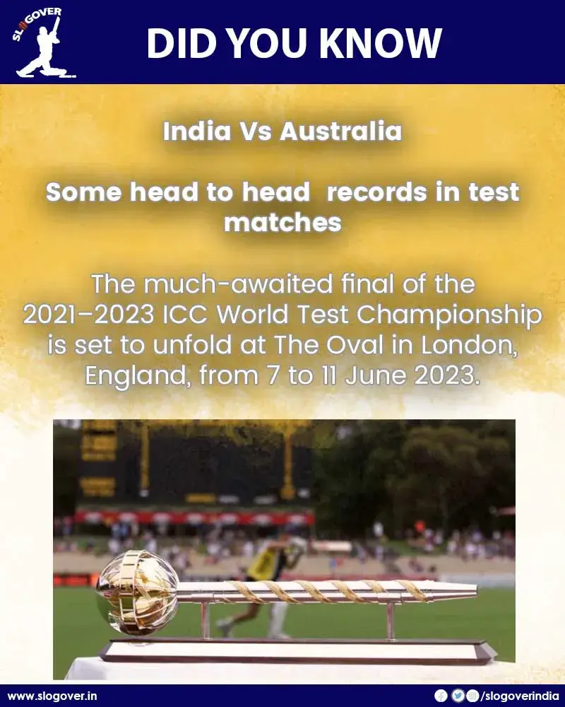 India vs Australia Head-to-Head Record in Test Matches: A Rivalry of Cricketing Giants