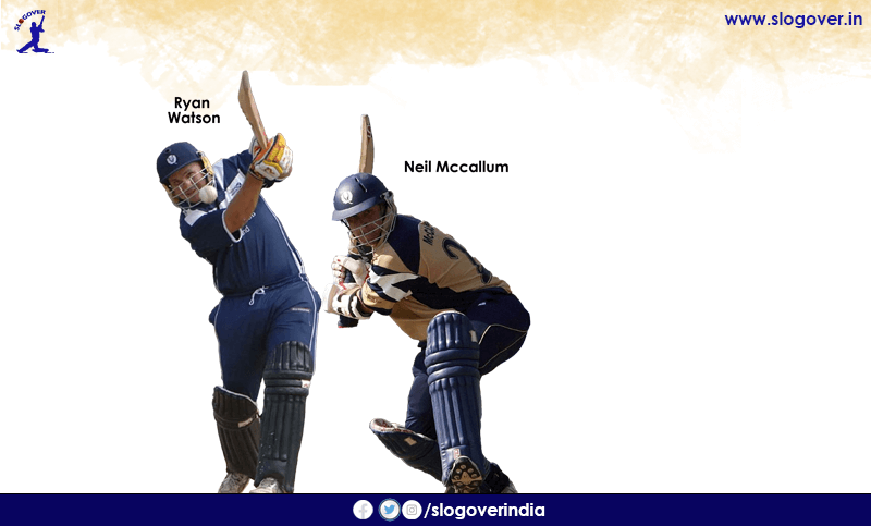 Ryan Watson and Neil McCallum hold the record of Highest Partnerships by Debutants in ODIs, 118 Runs for 5th Wicket 4 Ryan-Watson-and-Neil-McCallum-hold-the-record-of-Highest-Partnerships-by-Debutants-in-ODIs,-118-Runs-for-5th-Wicket-slogover
