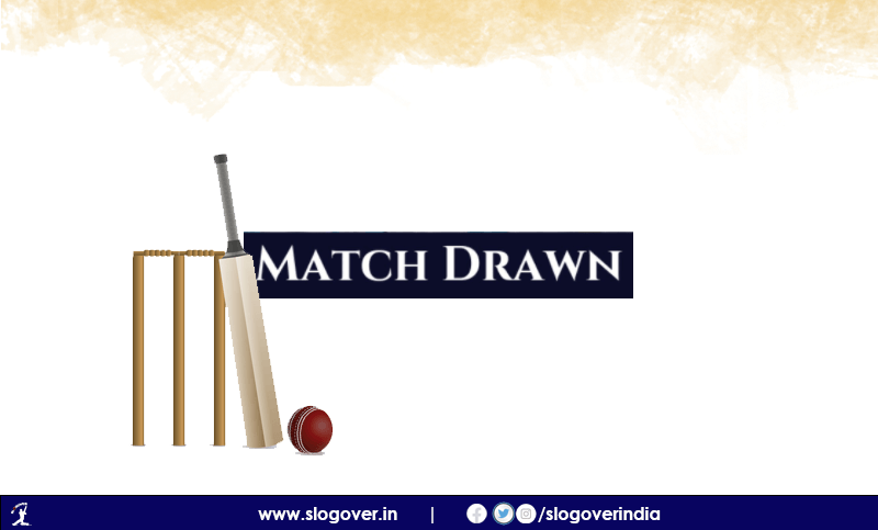 Closest draw match is by 1 run and this happened two times in test history