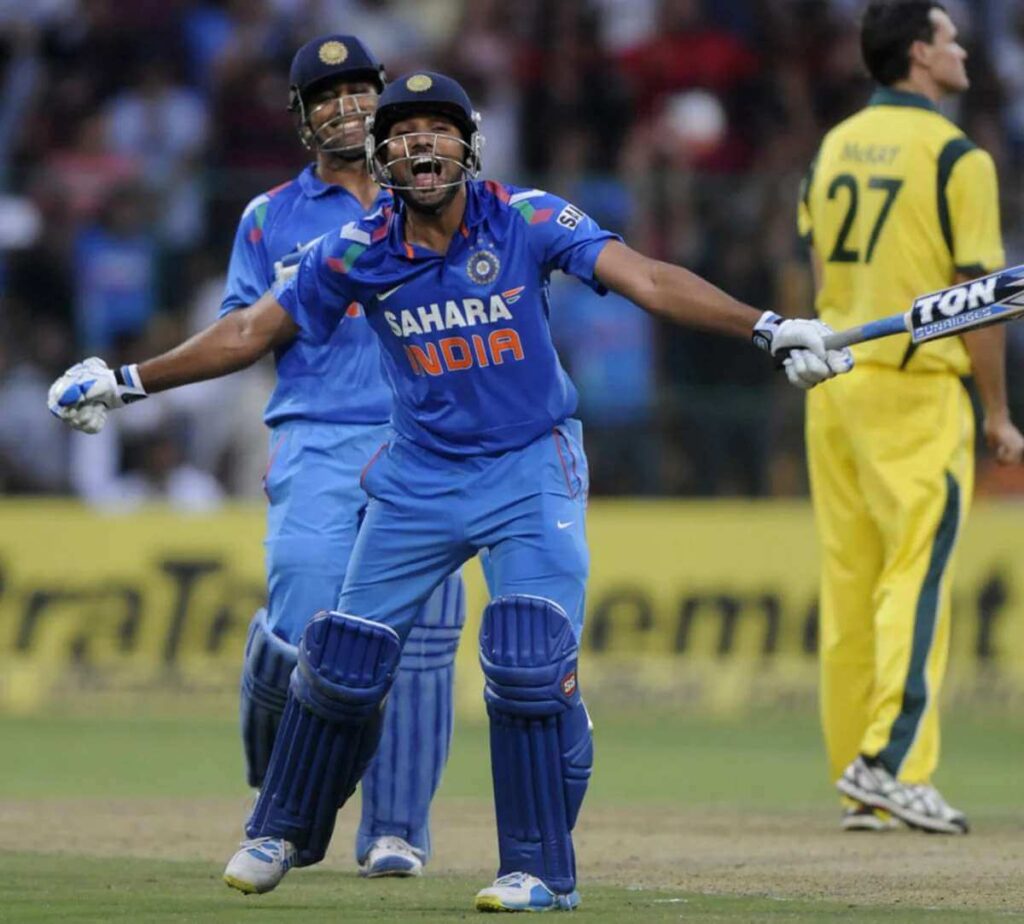 Rohit Sharma became the third batsman to score a double-ton in ODIs