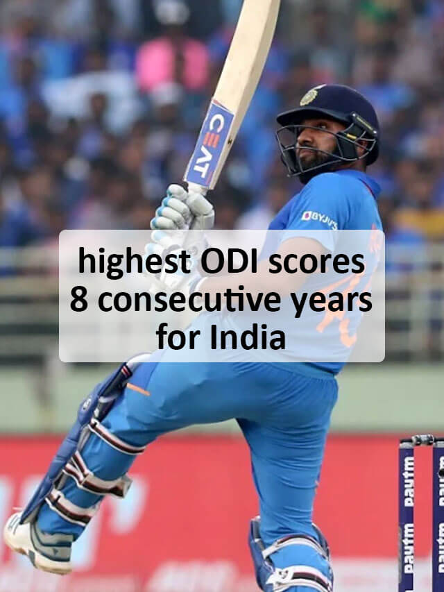 Rohit Sharma highest ODI score for 8 consecutive years
