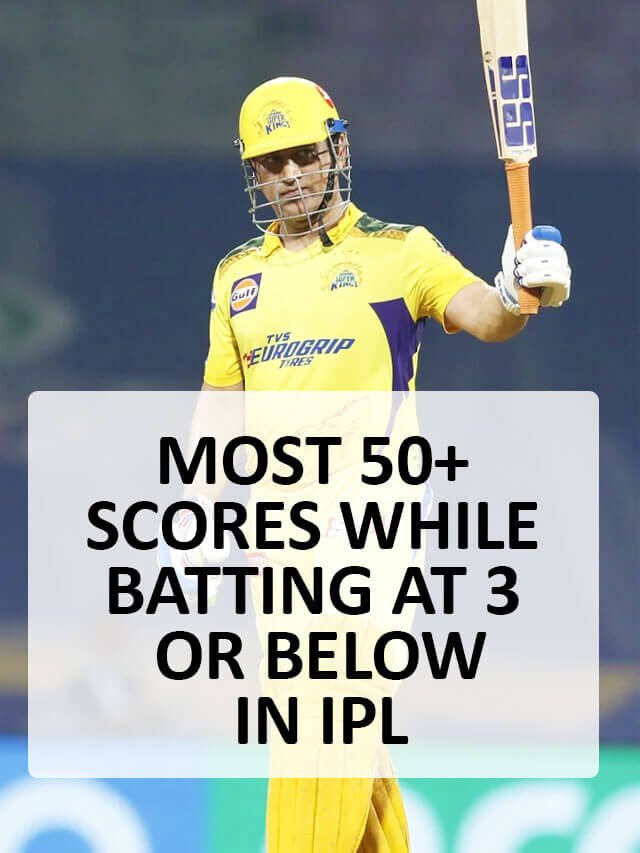 most 50 plus scores while batting at 3 or below in #ipl #ipl2022 #cricket