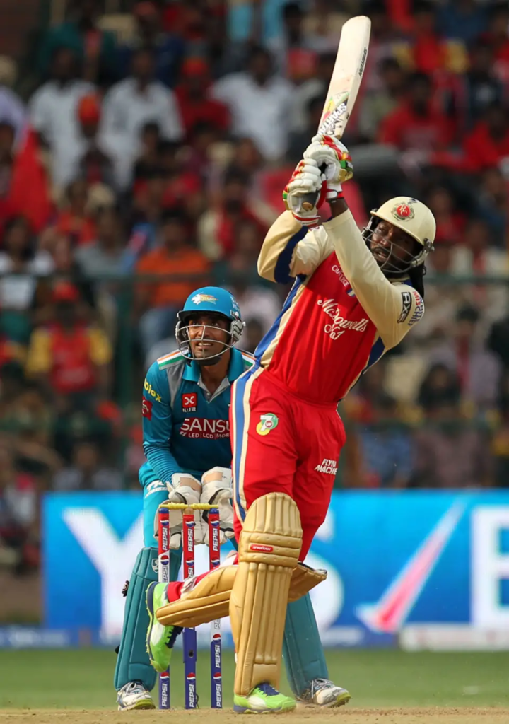 Chris Gayle launches to midwicket
