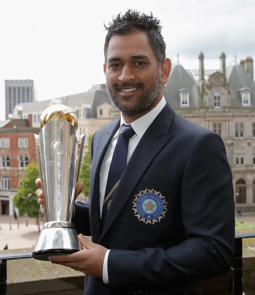 ICC Champions Trophy victory. The 3rd ICC cup for Dhoni