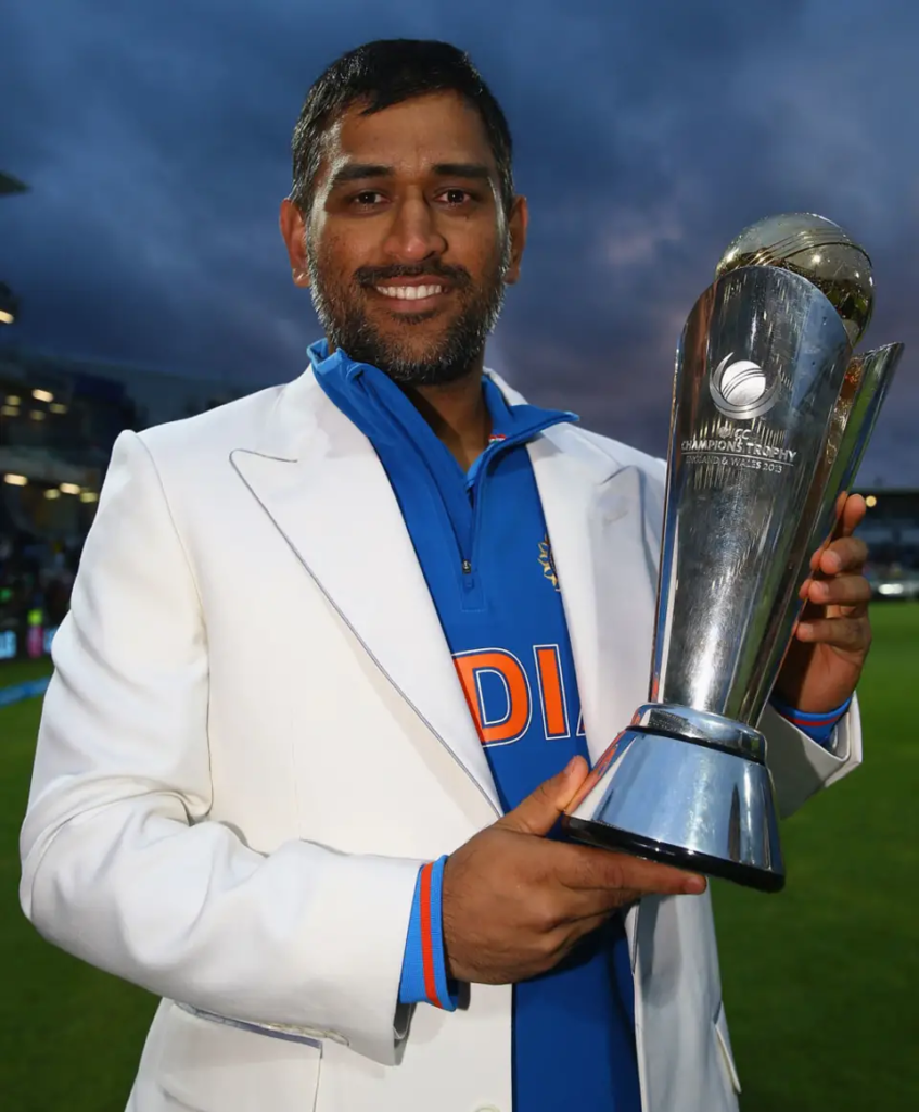ICC Champions Trophy victory. The 3rd ICC cup for Dhoni