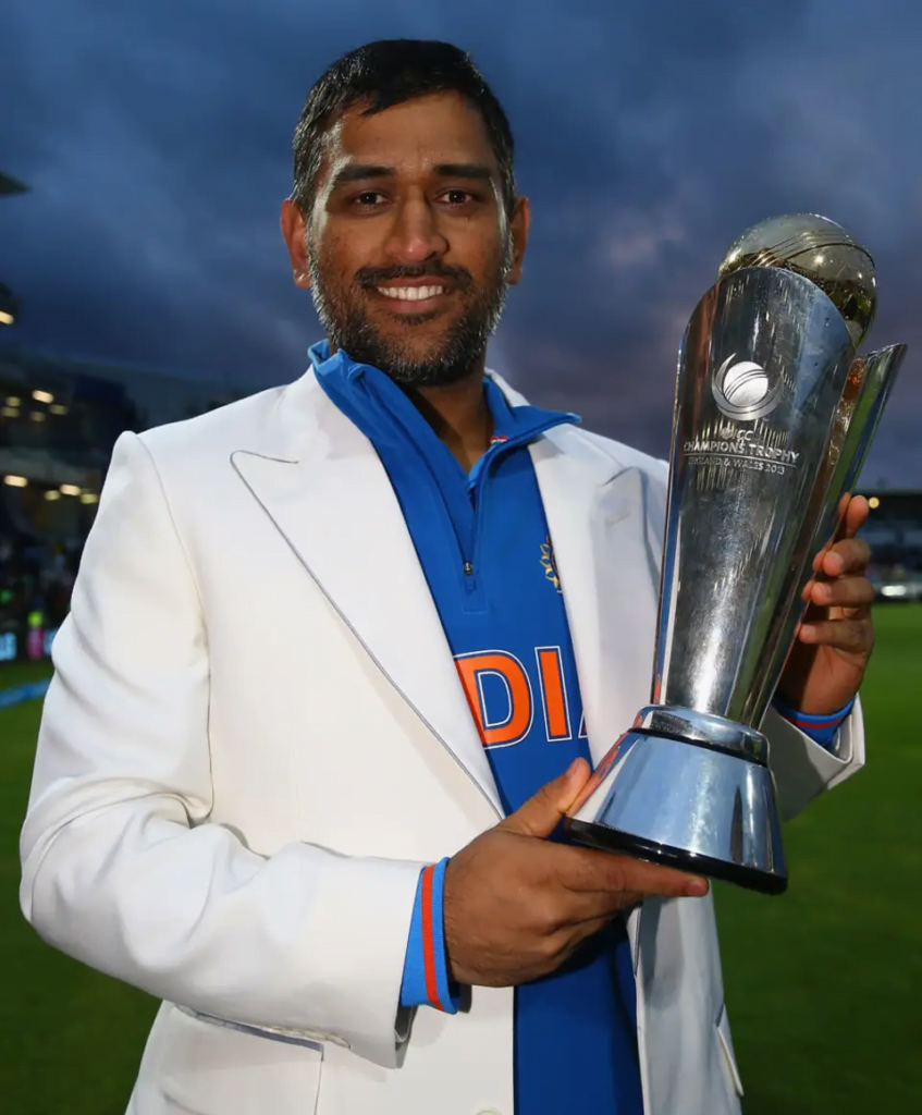 ICC Champions Trophy victory. The 3rd ICC cup for Dhoni