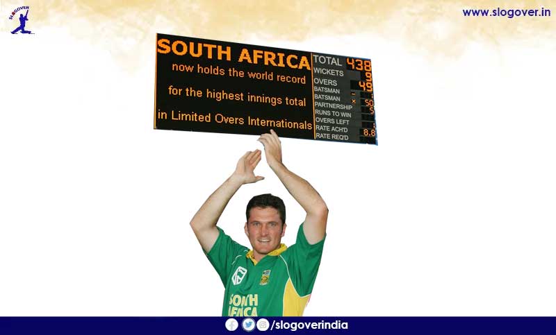 South Africa : Only instance of successfully chasing down more than 400 runs in ODIs 1 South Africa team successfully chased down 400 plus runs South Africa : Only instance of successfully chasing down more than 400 runs in ODIs